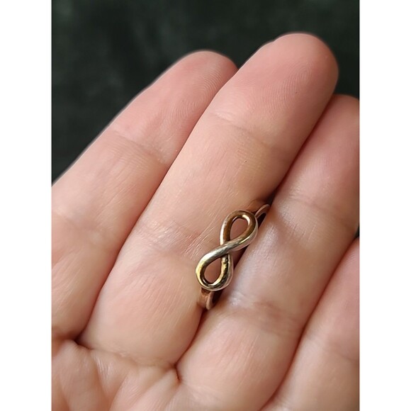 925 Sterling Silver Infinity Symbol Ring Vintage, SIZE US 7 - Picture 5 of 10